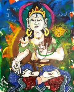 Tara 6: Great White Soothing Tara painting by Dale Berkebile